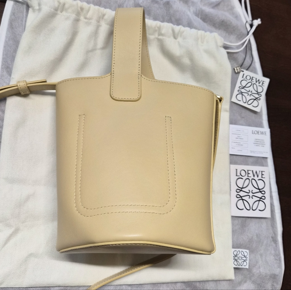 Loewe Mini Bucket Bag Smooth calfskin Dark Butter - Picture 6 of 8